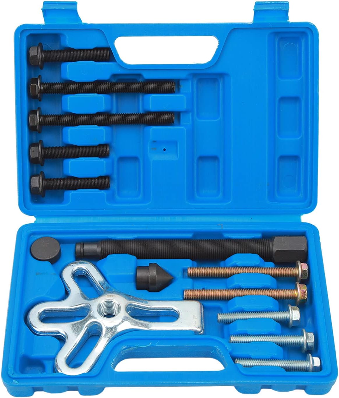 Acouto 14PCS Harmonic Balancer Puller Kit – High Strength Carbon Steel Steering Wheel & Gear Puller Set