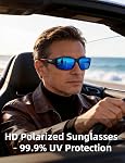 PUKCLAR Polarized Sports Sunglasses for Men Women TR90 Frame CAT.3 UV400 Outdoor Eyewear Running Cycling Fishing Driving Golf