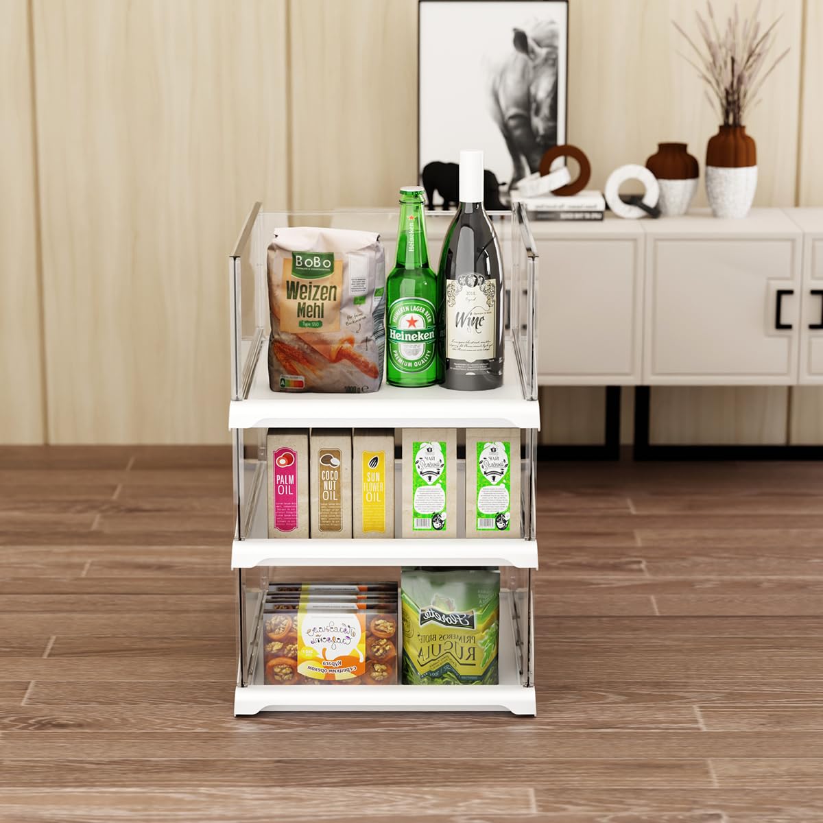 Amazon.com: Vaela 4 Pack Stackable Closet Organizers and Storage