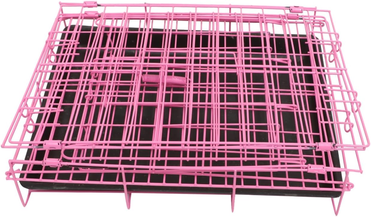 Sturdy Steel Folding Cage Dog Enclosure for Poodle Pet Cages for Cats Compact Pet Crate