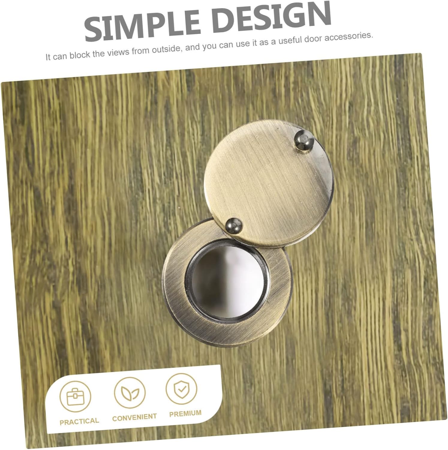 5pcs Peephole Cover Protector for Front Doors -Adhesive Installation Finish Door Viewer Accessory for Enhanced Security