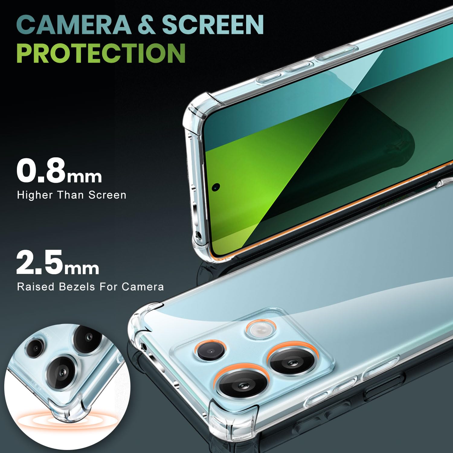 New&Teck Cover Trasparente Per Xiaomi Redmi Note 14 Pro 4G - Custodia Morbida In Silicone TPU Con Angoli Rinforzati - 2