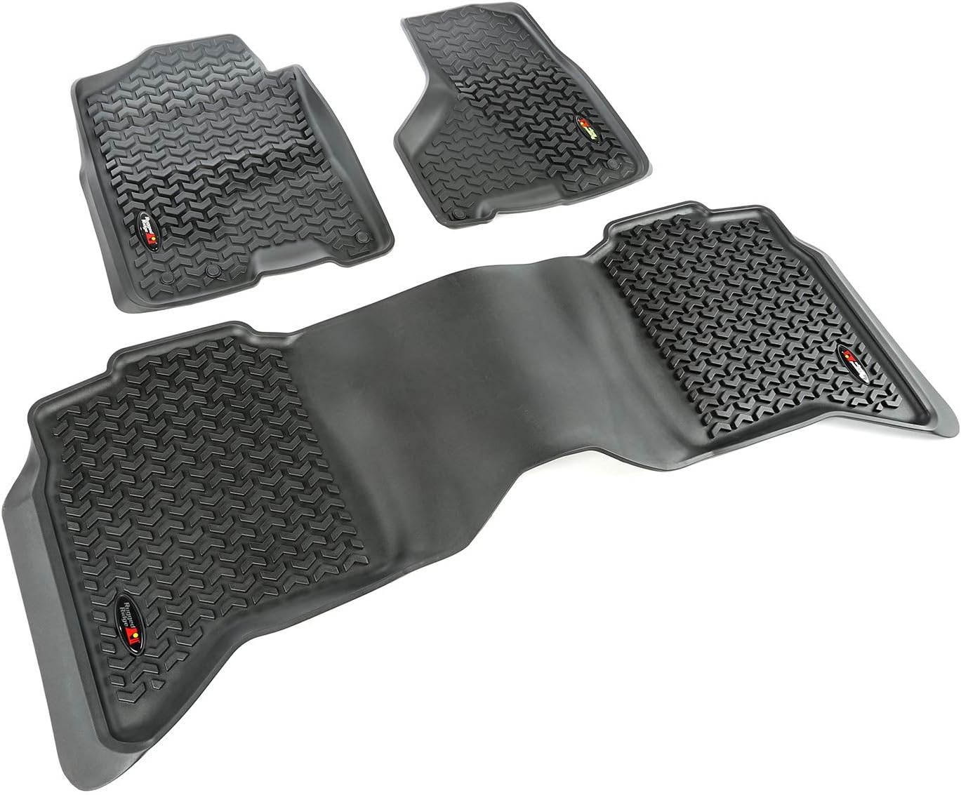 Rugged Ridge 82989.42 Floor Liner, Front/Rear; Black, 2009-2017 Dodge Ram 1500 / 2500 / 3500 Crew Cab