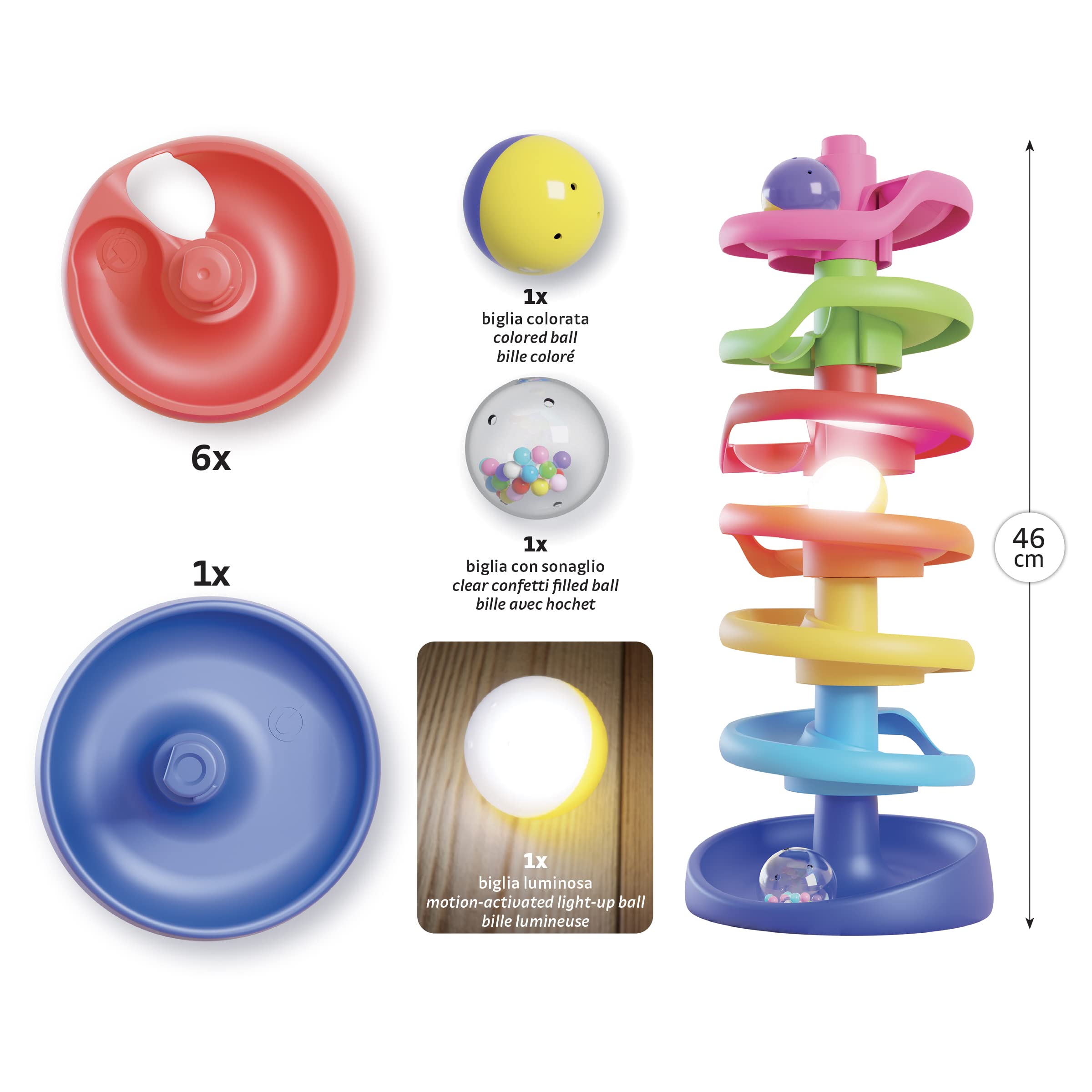 Quercetti - Quercetti Spiral Tower - Jeu éducatif Pour Enfants 1 An