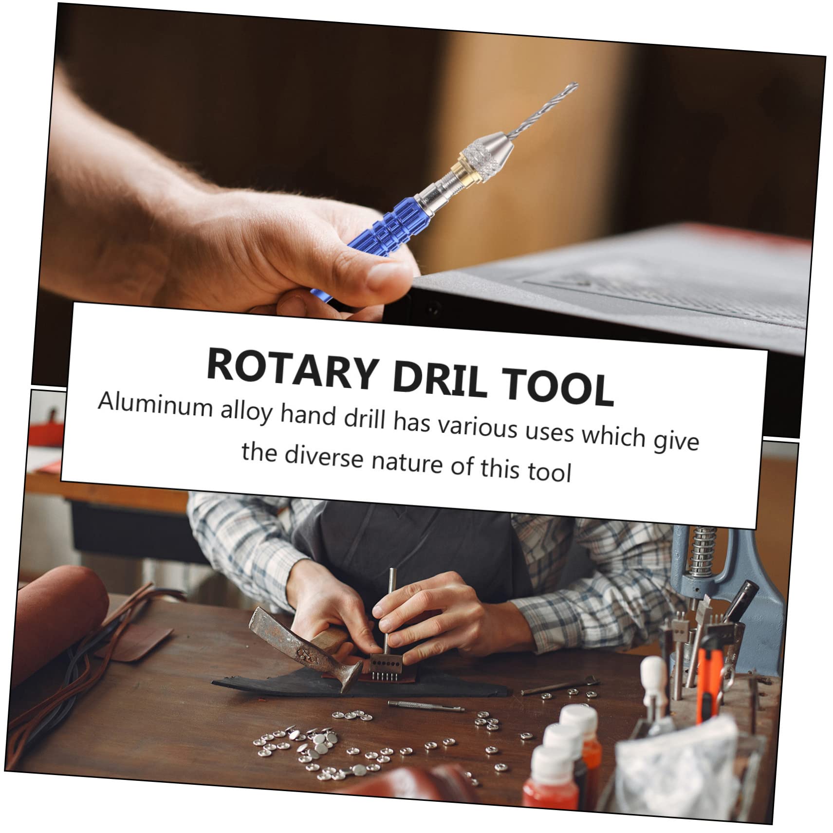 Angoily 11-pc Hand Drill Bits Set Pin Vise for Jewelry Making and DIY Projects