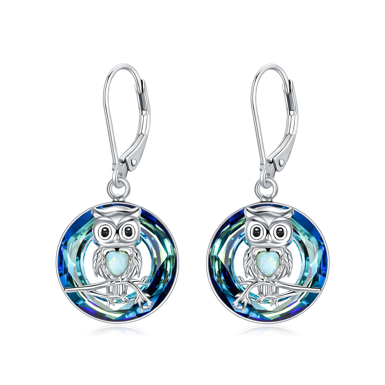 POTOPYY Crystal Dangle Earrings Sterling Silver Turtle Earrings for Women Turtle Gifts