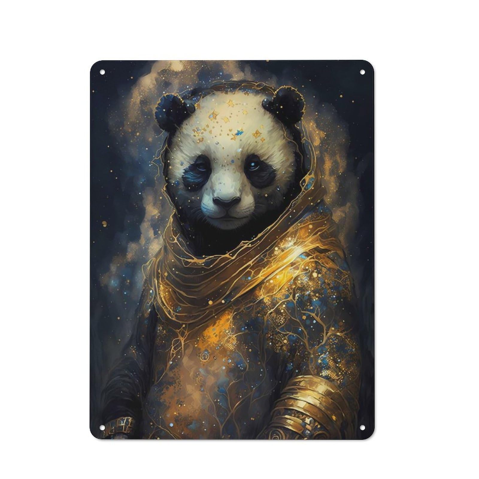 For Café Or Restaurant, Panda Vintage Metal Sign 40x30cm, for Vintage Wall Decor Fans, for Cafés, Pubs And Restaurants