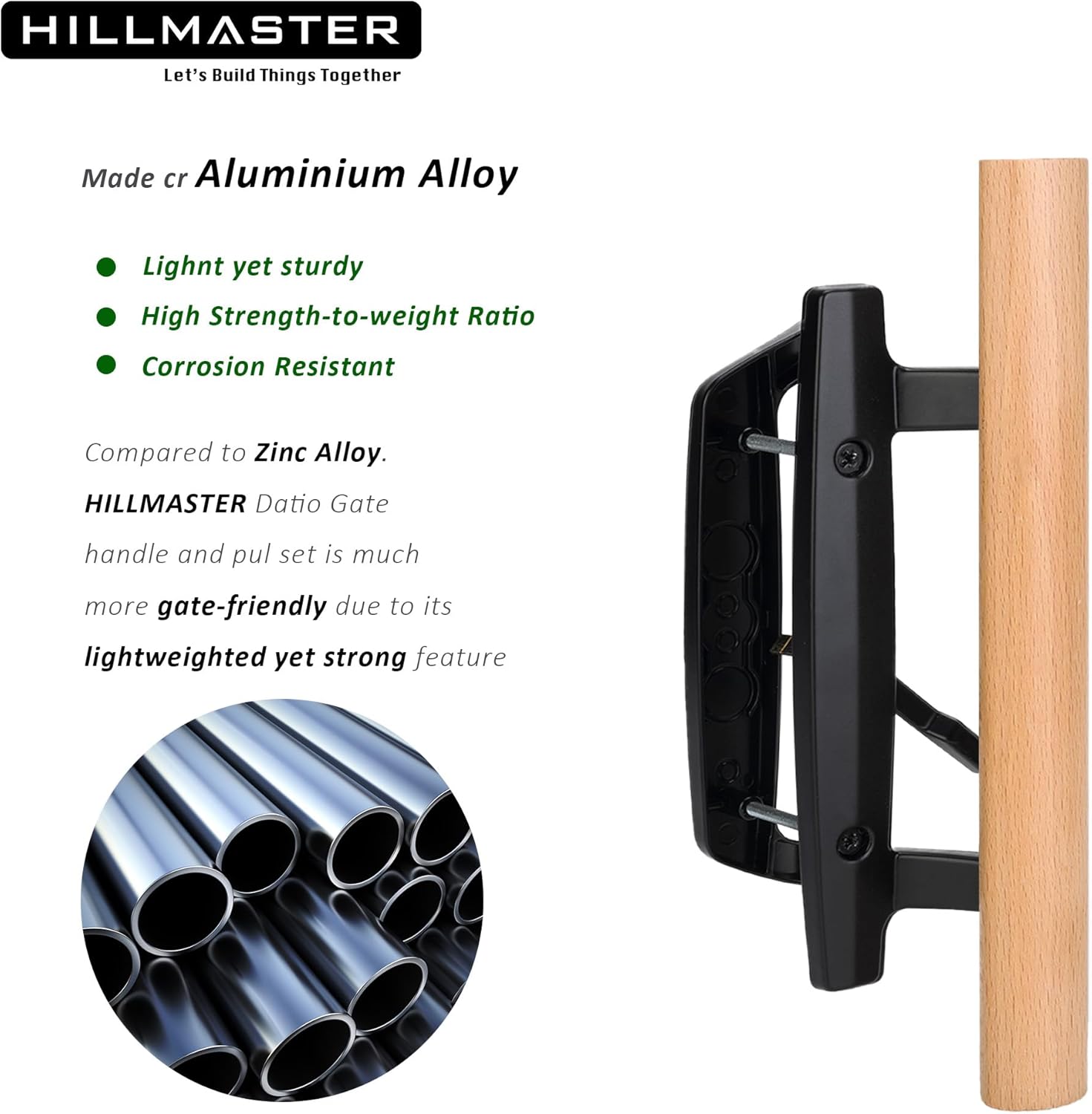 Patio Sliding Door Handle Set with Mortise Lock 45°,Mortise Style Reversible Design Non-keyed Sliding Patio Glass Door Handles Patio Door Lock,Fits 3-15/16"Screw Hole Spacing Black Finish