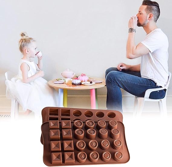 Chocolate Mold Set of 3,Baking Silicone Mold Tool Different Shapes Praline Shapes Non-Stick Jelly Making DIY for Chocolates Candy Cake Decoration