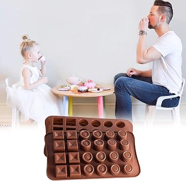 Chocolate Mold Set of 3,Baking Silicone Mold Tool Different Shapes Praline Shapes Non-Stick Jelly Making DIY for Chocolates Candy Cake Decoration