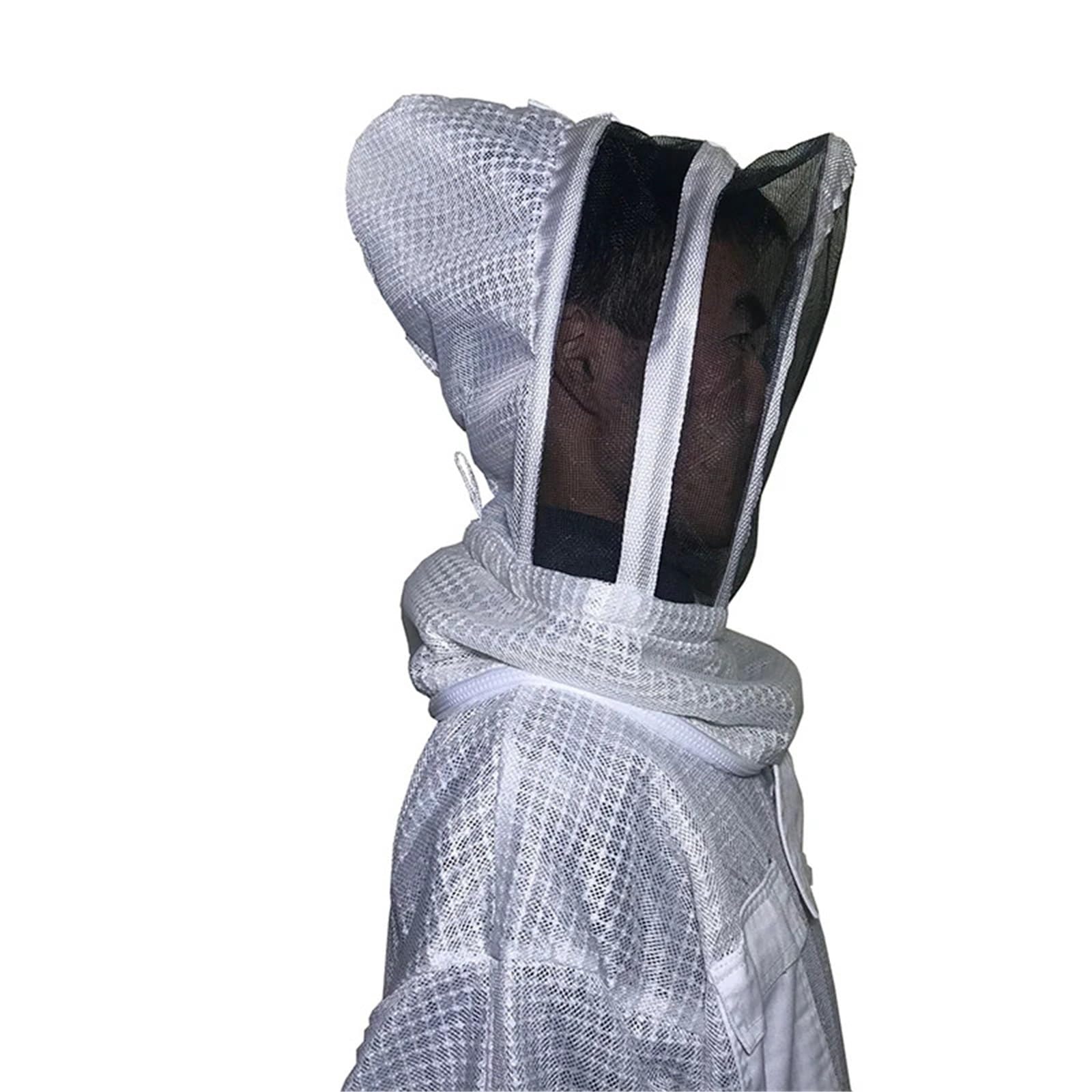 1 Set Bienenzucht Anzug Imker Professionelle Kleidung Moskito Anzug Bienen Atmungsaktiv Anti Bienenzucht Kleidung(Round cap,XX-Large)