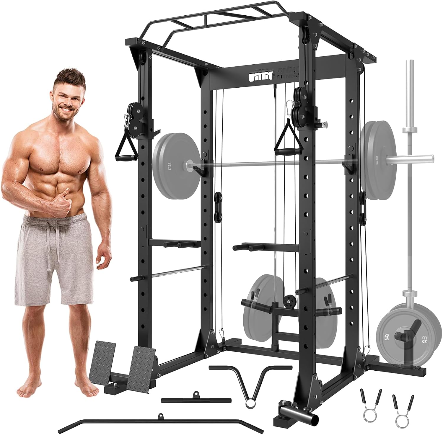 ONNO ONNO Power Cage – Adjustable Cable Crossover & Multi-Function Workout System