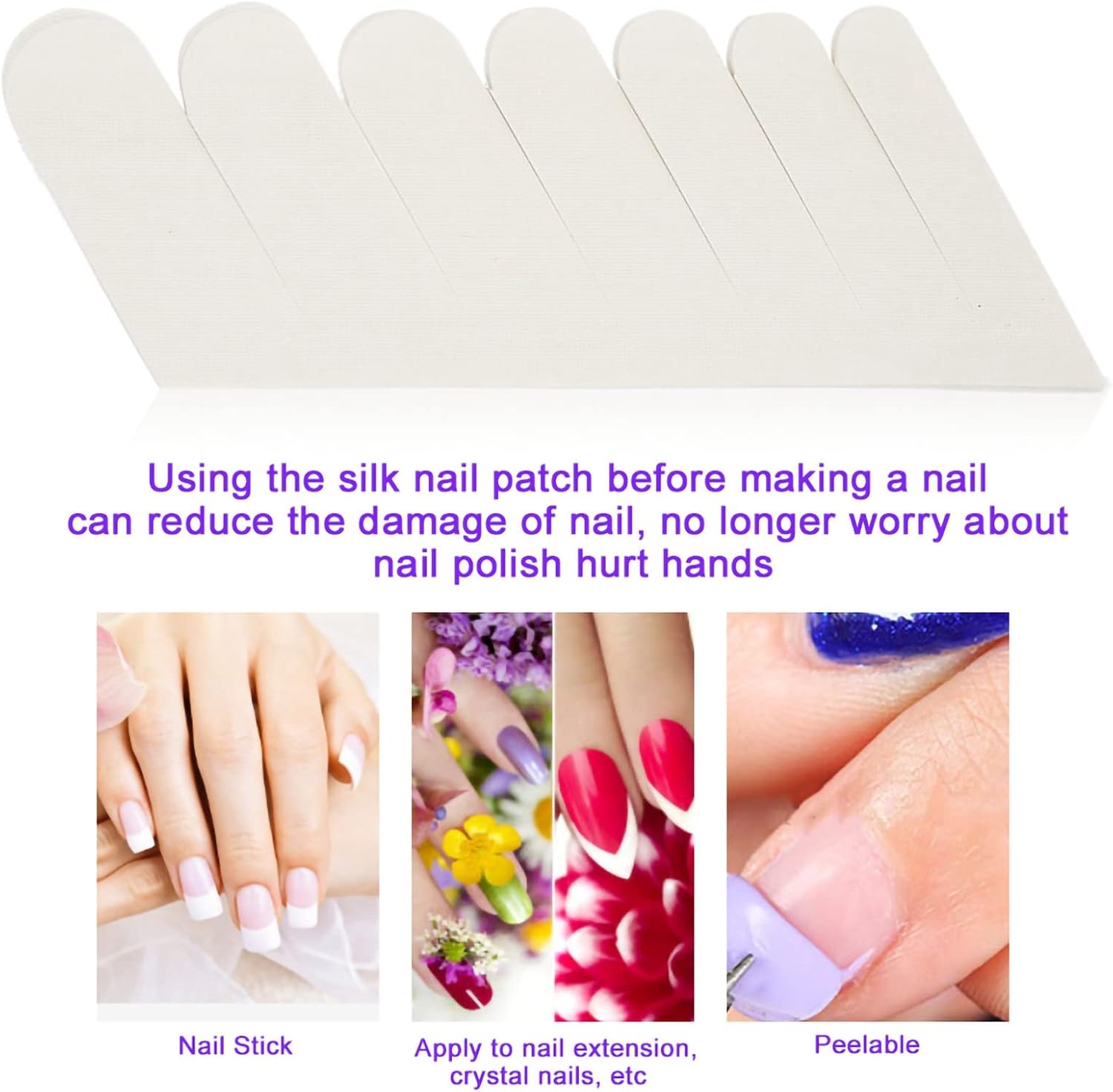 Ejoyous Silk Nail Wrap, Self Adhesive Reinforce Wrapping Gel Protector Stickers for Split Nail Repair, Damaged and Broken Nails