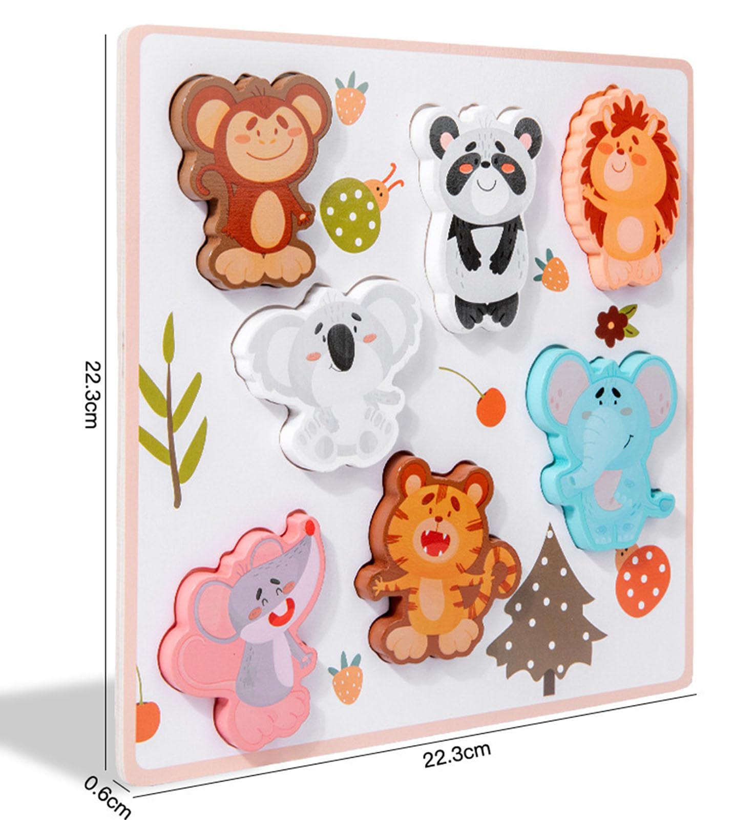 Kleinkind Lern-Memory-Puzzle-Set, Holz-Puzzle-Spielzeug für Vorschulkinder