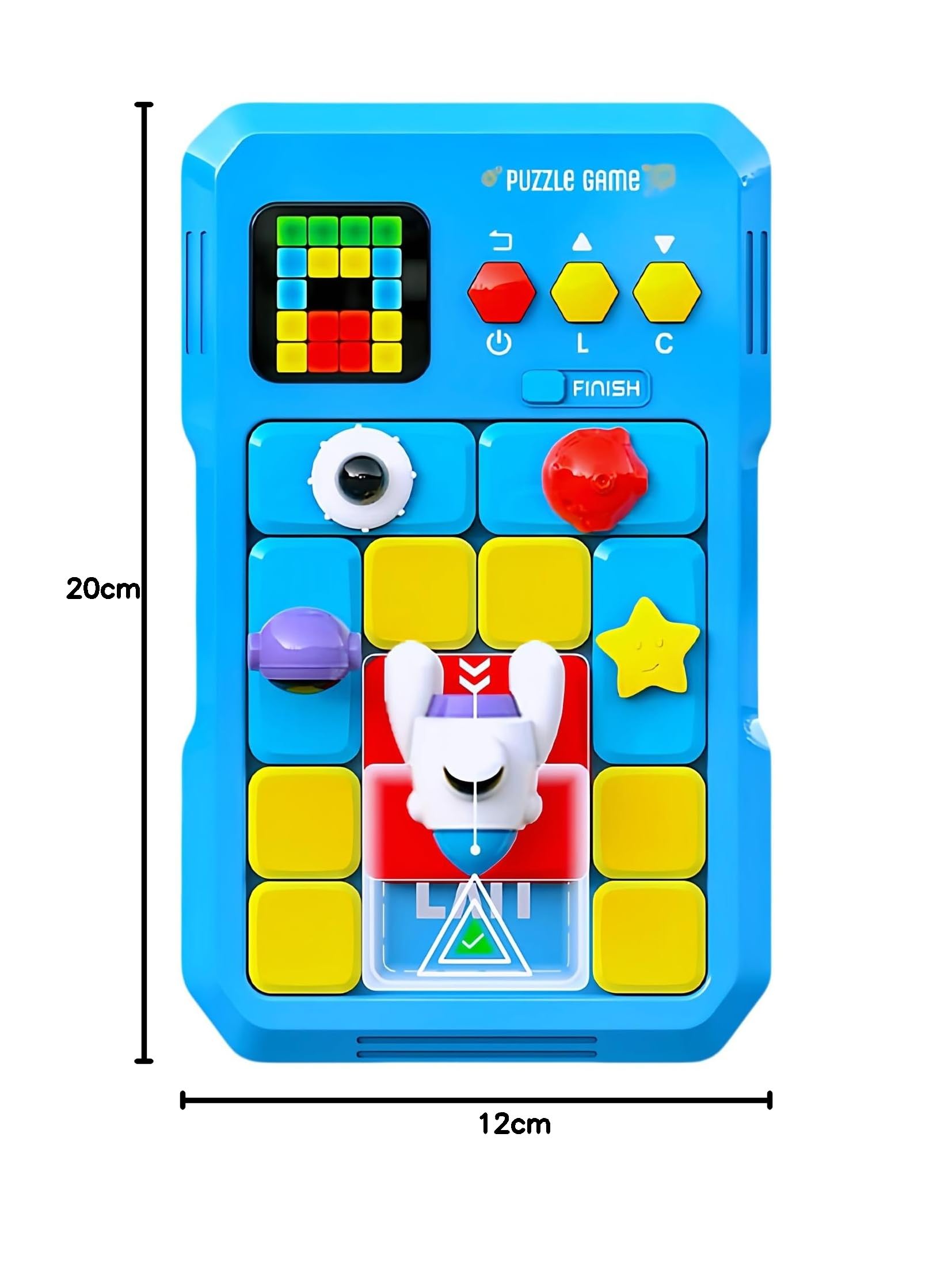 CZT 3D Smart Huarong Road Juego de Escape Laberinto y Rompecabezas Electrónico para Niños Juego Padres e Hijos Bloques de Construcción Digitales Regalo de Cumpleaños/Festividades Apto para Ocio
