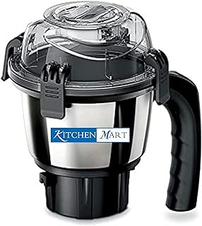 Kitchen Mart 750W Replacement Chutney Jar for Bosch Mixer Grinder (400 ml, Silver) Price In India