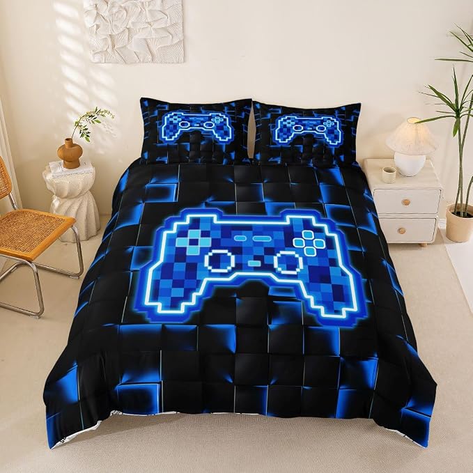 Set de funda nórdica y fundas de almohada Pixel Gamepad miniatura 2