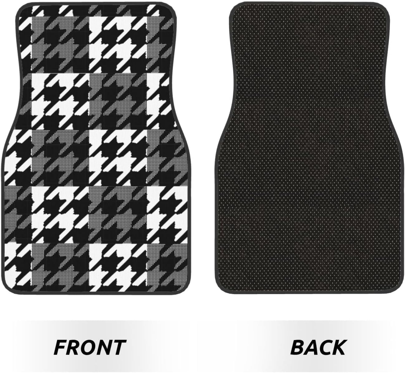 Car Floor Mats Thousand Grid Bird Checkerboard Pattern Car Mats with Anti-Slip Nibbs Backing Automotive Floor Mats Fit for SUV,Vans,Sedans, Trucks,Set of 4pcs - Image 6