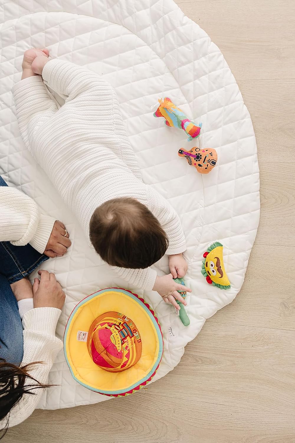 My First Cinco De Mayo Baby Toy - Deluxe 5 Piece Gift Set - Hispanic Mexican Latin Heritage Toys with Sombrero & 4 Sensory Toys (Taco, Maraca, Guitar, Donkey) - Colorful Mexican Theme for Babies