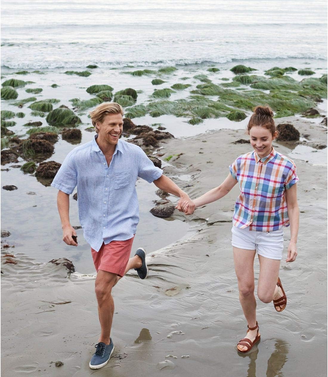 L.L.Bean（エルエルビーン） メンズ エル・エル・ビーン・リネン・シャツ、半袖 ストライプ ジャパン・フィット