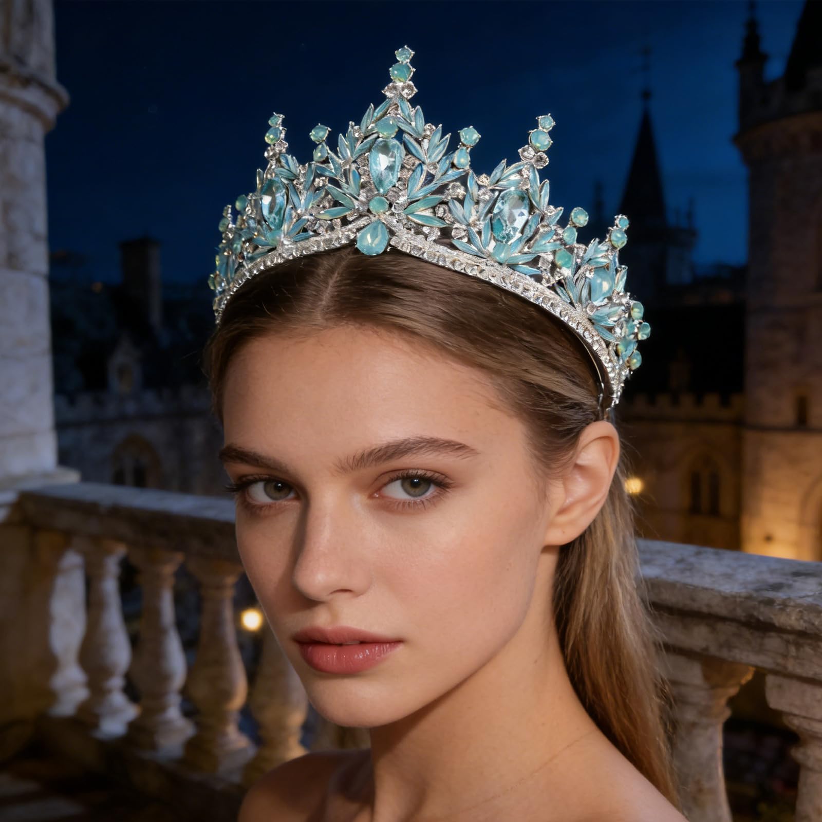 Elegantes tiaras de cristales portátiles para novia, coronas de princesa plateadas, accesorio para el pelo para bodas y concursos artísticos