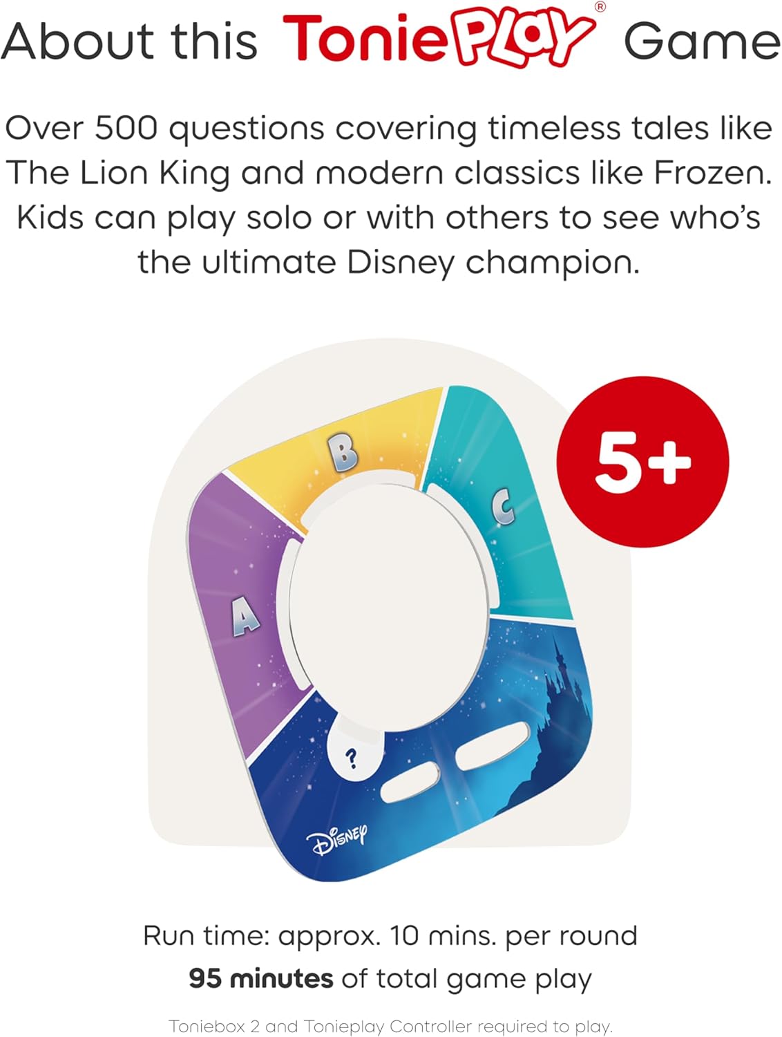 Tonies Disney: Quiz Kingdom Tonieplay Game [Requires Toniebox 2 & Controller]