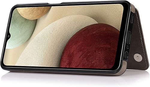 Miniatura 6 de Asuwish Funda de teléfono para Samsung Galaxy A12 con protector de pantalla de vidrio templado, tarjetero con soporte para tarjetero, soporte para