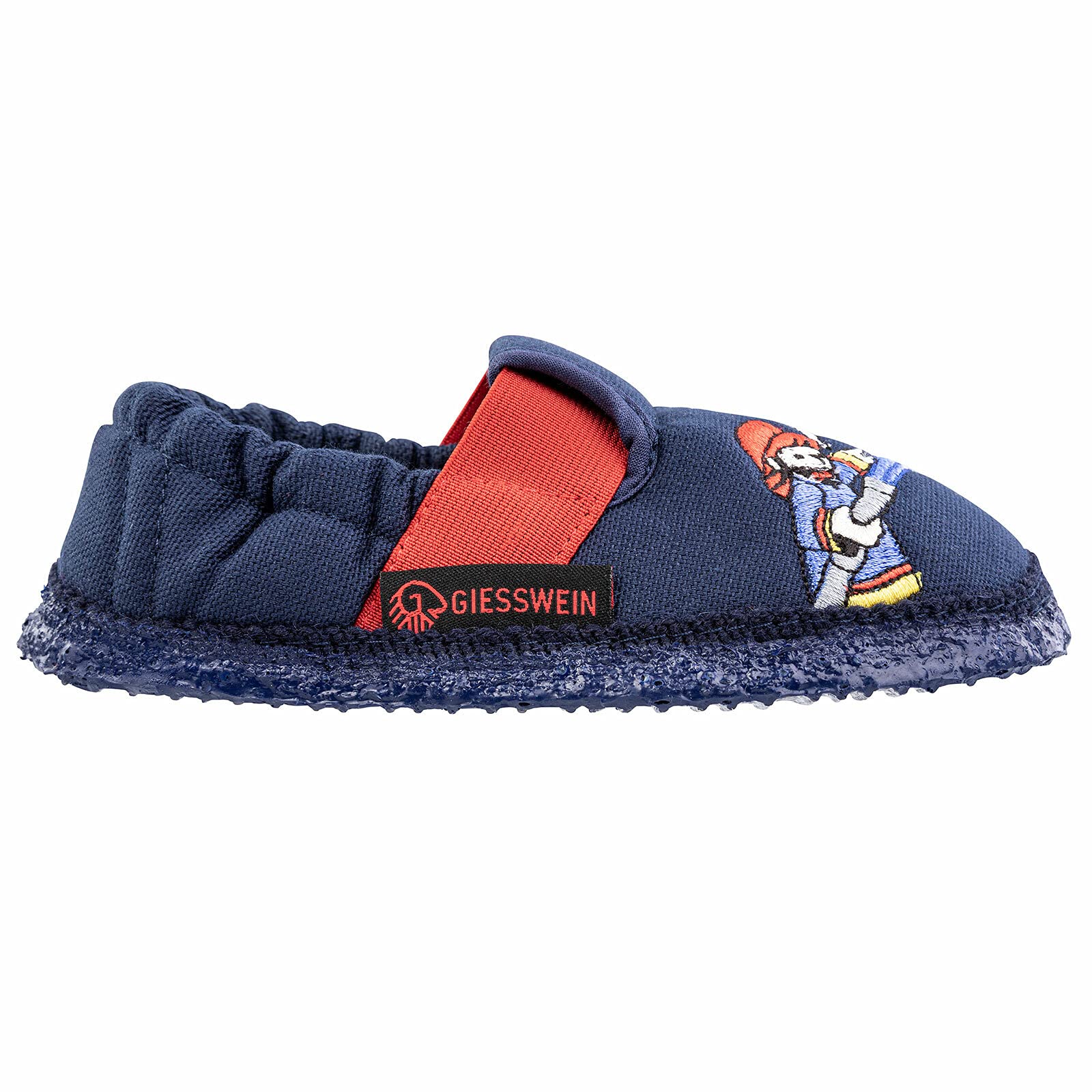 Giesswein Pantofole per bambini - Scarpe da casa bimbi in cotone morbido, blu scuro