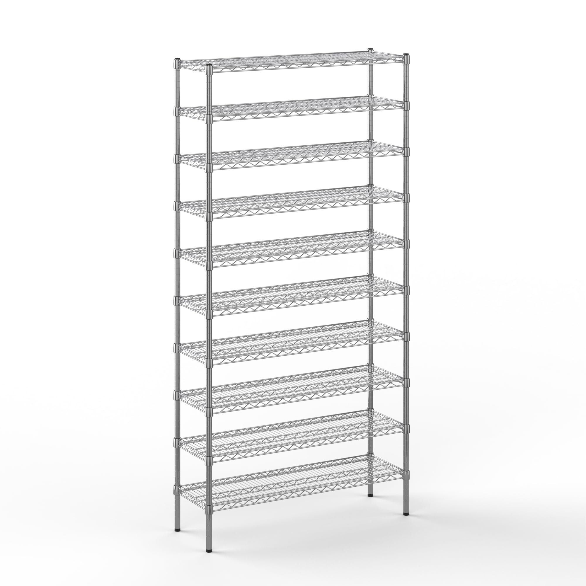 14" Deep x 42" Wide x 86" Height Wire Shelving Kit | 10-Tier | NSF Commercial Storage Rack Unit