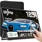 UPERFECT 15.6" Portable Monitor Touchscreen, 10-Point 1080P FHD IPS Portable Screen w/VESA/Smart Cover, Eye Care USB-C Mini HDMI Travel Screen for Laptop/Game Consoles/Phone/Tablet