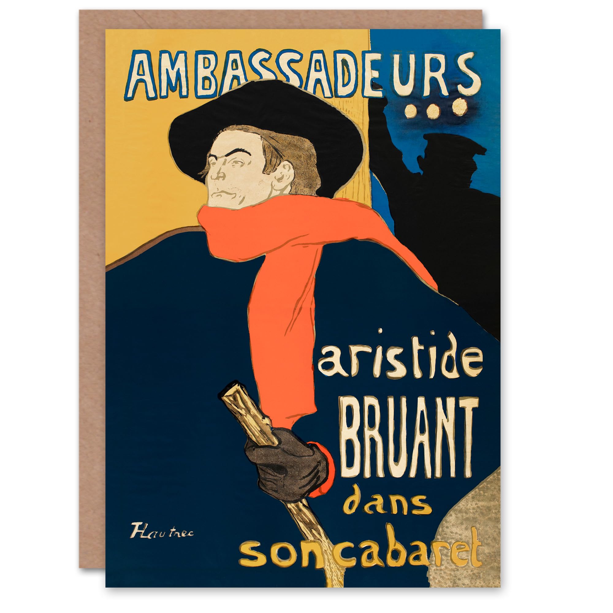 Artery8 Toulouse Lautrec Art Card Ambassadeurs Aristide Bruant