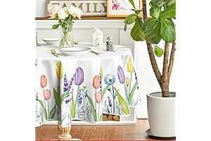 Horaldaily Easter Watercolor Party Tablecloth
