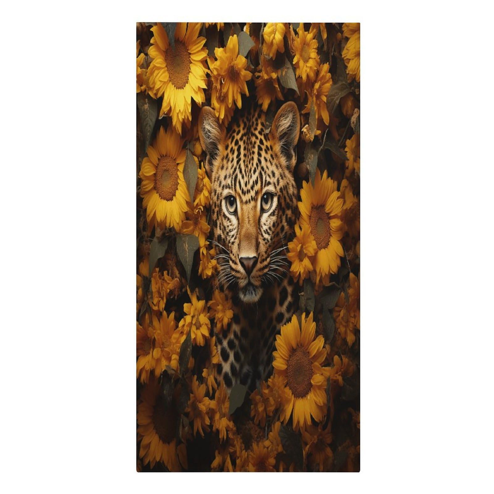 FekiLoot Leopard and Sunflower Towels Lightweight Thin Beach Towel Classic Soft Large Pool Towel Highly Absorbent Sand Free Bath Towels Travel Blanket for Vacation Essentials Adult Gift 30" X 61"