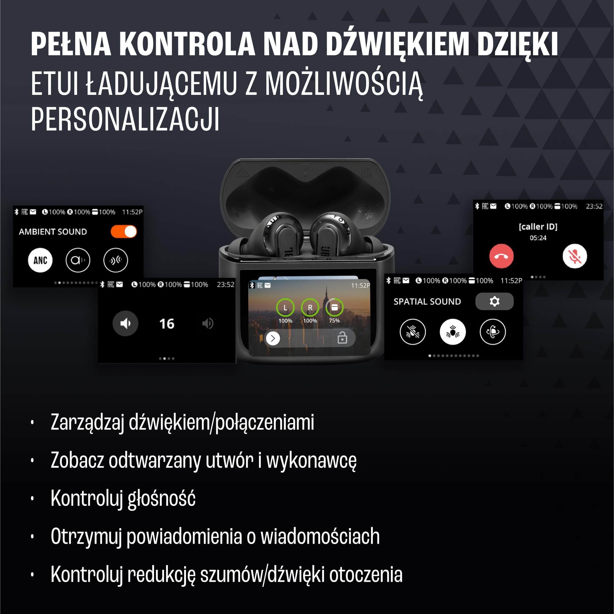 JBL Tour Pro 3, Prawdziwie Bezprzewodowe Słuchawki Douszne z Bluetooth, Wbudowanym Akumulatorem i 44h Odtwarzania, Etui Ładującym, Redukcją Szumów i JBL Spatial 360 z Funkcją Śledzenia Głowy, Czarne | Bluetooth 5.3, 44-godzinna żywotność baterii, intelige