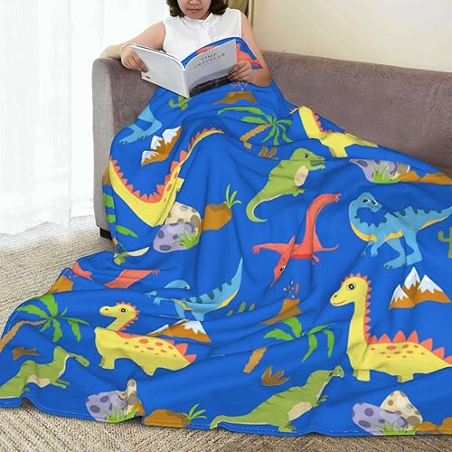 Miniatura 5 de Manta de dinosaurio para niños y niñas, lindas mantas de dinosaurio para niños, manta de forro polar de dinosaurio suave para niños pequeños, 50 x