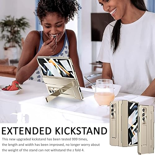 Miniatura 5 de Miimall Funda compatible con Samsung Galaxy Z Fold 4, Z Fold 4 con protección de bisagra mejorada, película de lente de cámara, protector de
