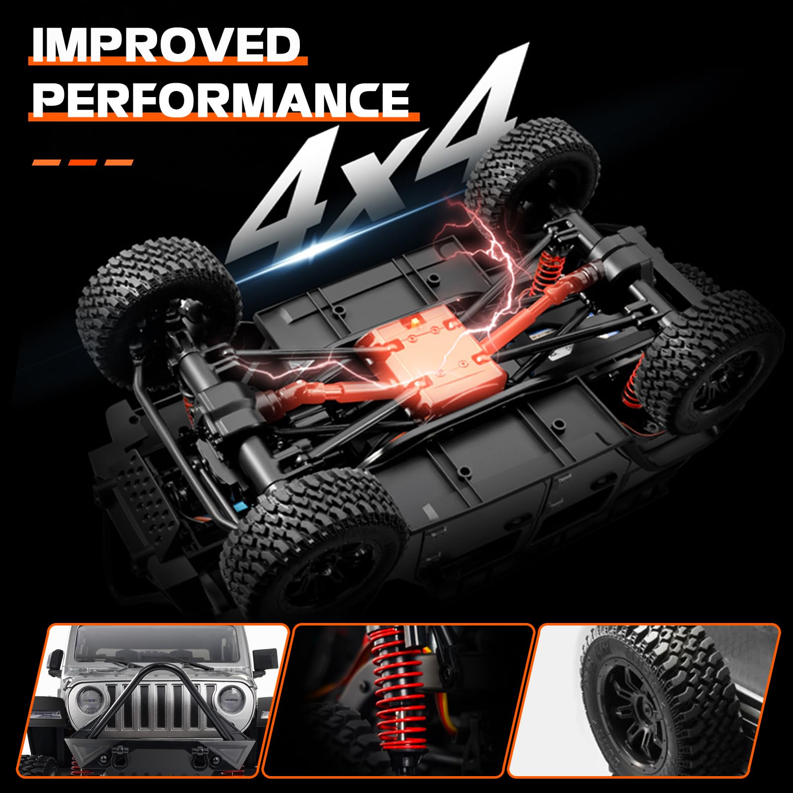 Amazon.com: ARRIS MN-128 RC Rock Crawler, 1:12 Scale RC 4WD RC