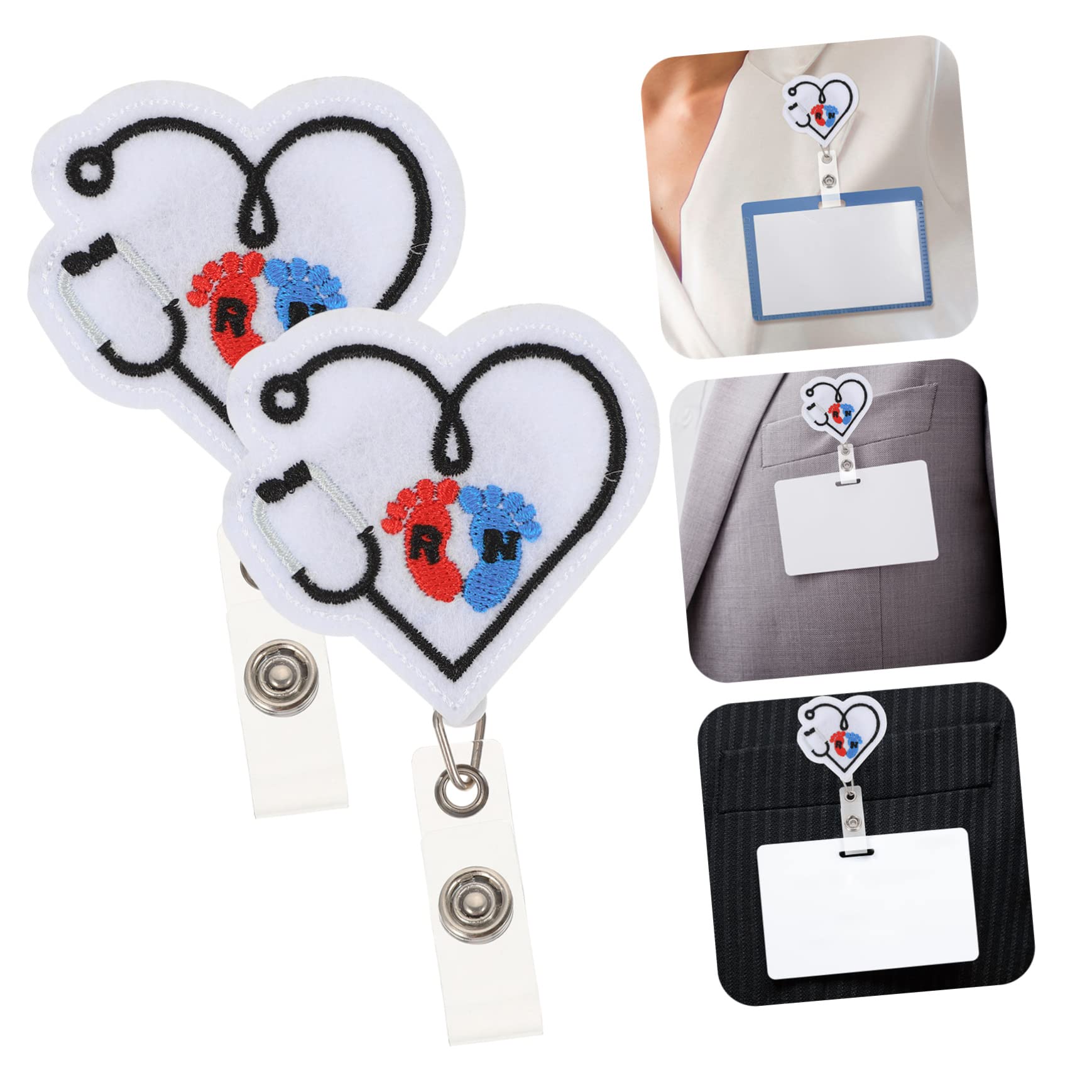 SHINEOFI 10piezas Retráctil Para Soporte De Tarjeta De Identificación Diseño Forma De Para Claves y Tarjetas De Nombre
