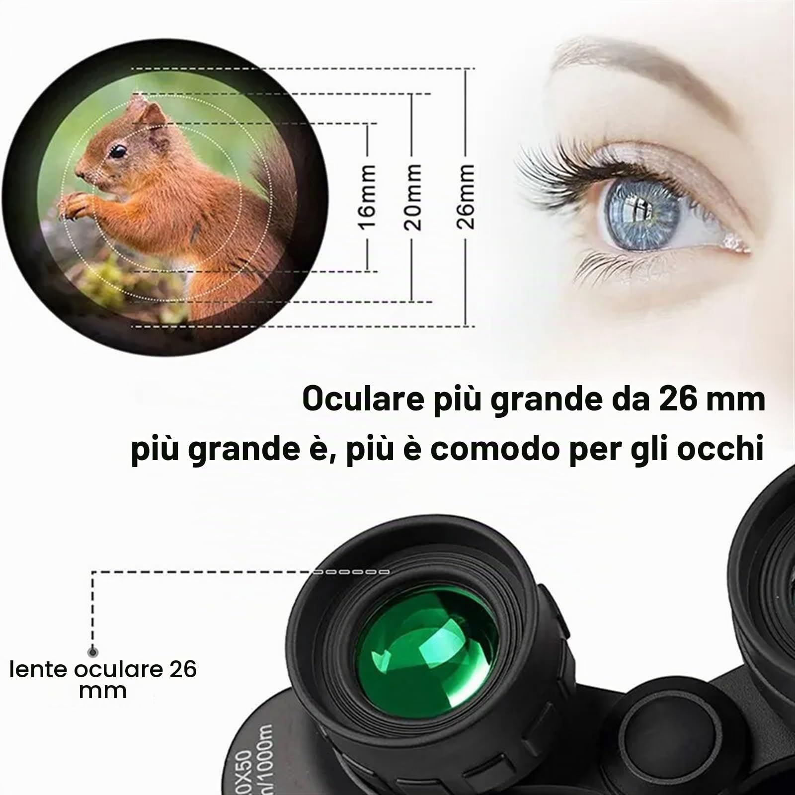 Visori notturni, 500X25 Zoom HD portatile 5000M/50000M Binocolo Telescopio Potente pieghevole Visione a lunga distanza Caccia Sport di campeggio all'aperto per campeggio e sicurezza
