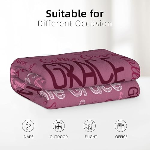 Miniatura 50 de Dr.TOUGH Mantas personalizadas para niños y adultos, manta personalizada con nombre para niños, manta con monograma con nombres personalizados