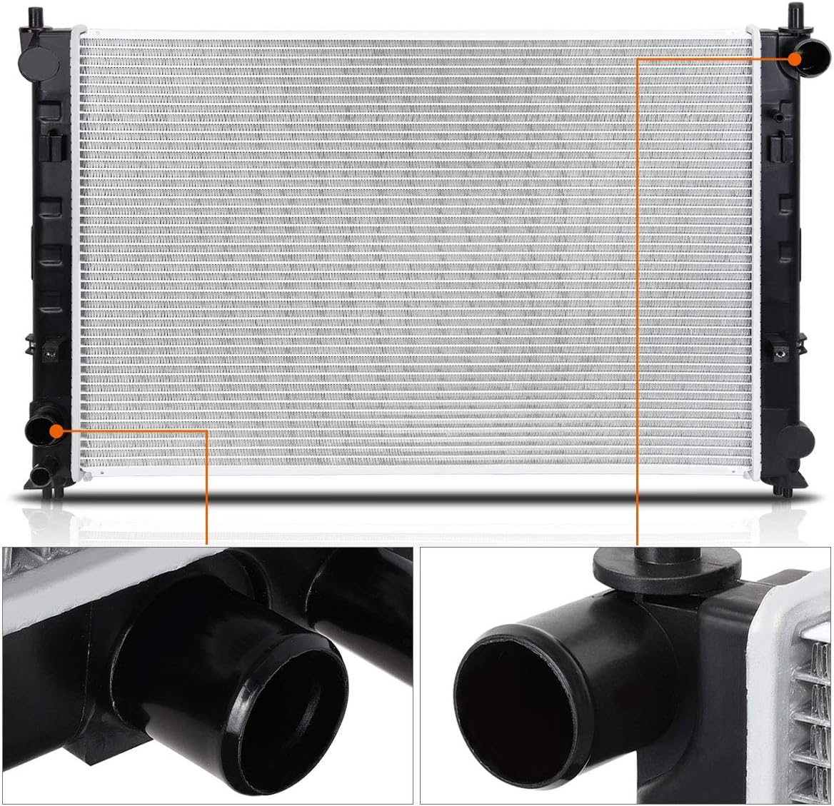 DPI-2768 OE Style Aluminum Core Cooling Radiator Compatible with Mazda MPV AT 02-06