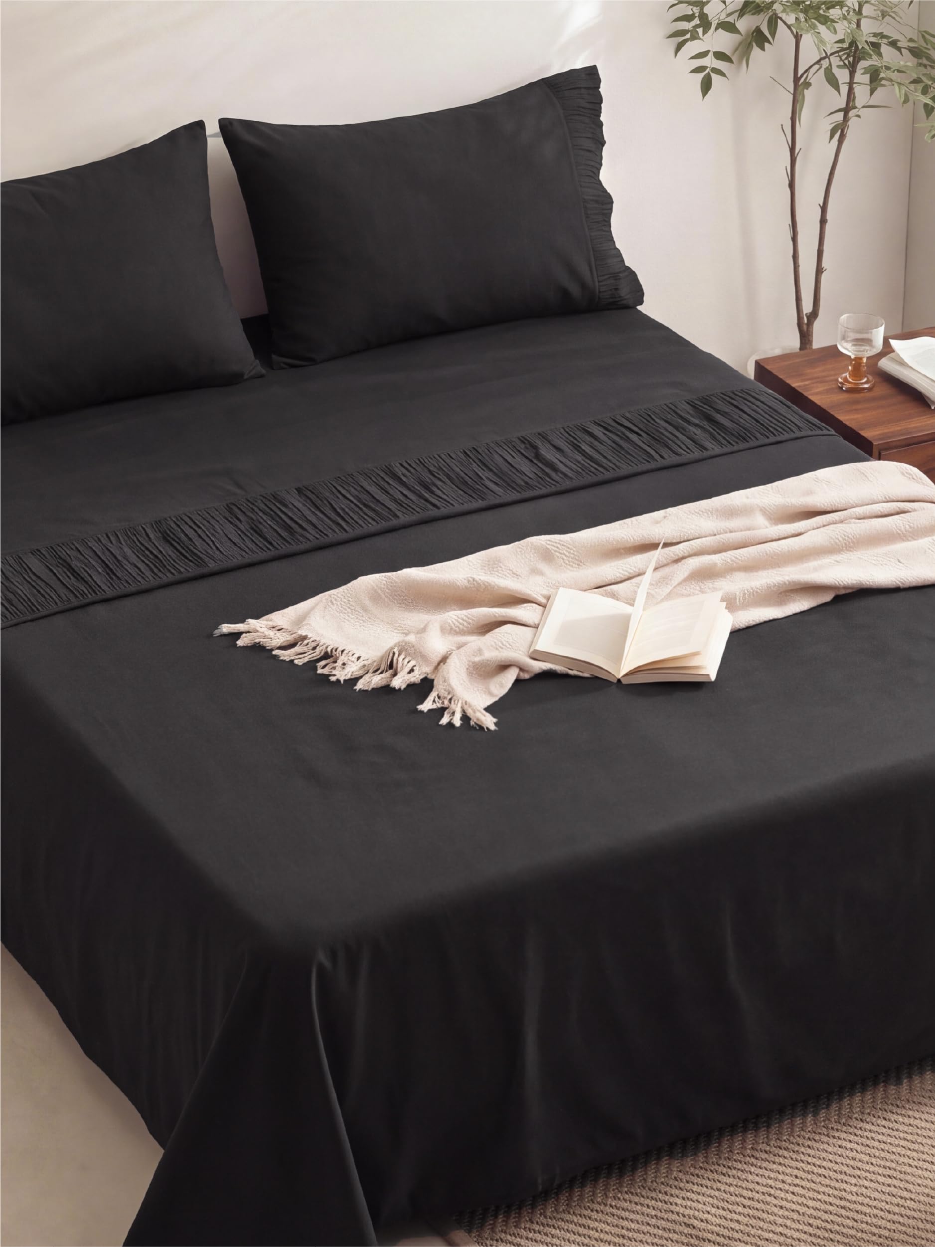 Bedsure Queen Sheet Set - 4 Pieces Soft, Breathable, Cooling Bed Sheets