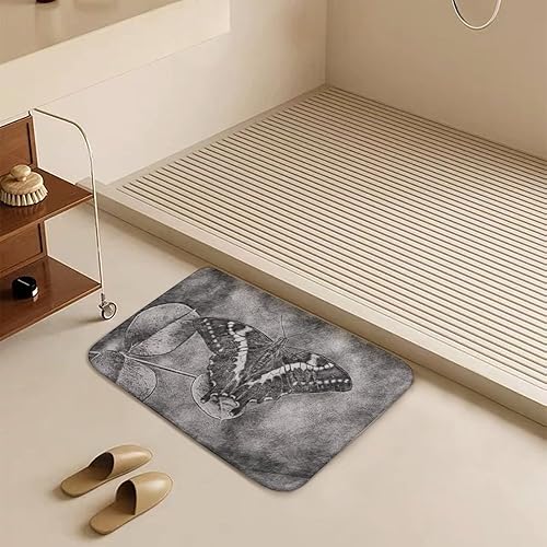 Miniatura 5 de apular Alfombras de baño con diseño de mariposas absorbentes, antideslizantes, suaves, lavables, para cocina, baño, entrada, accesorios de