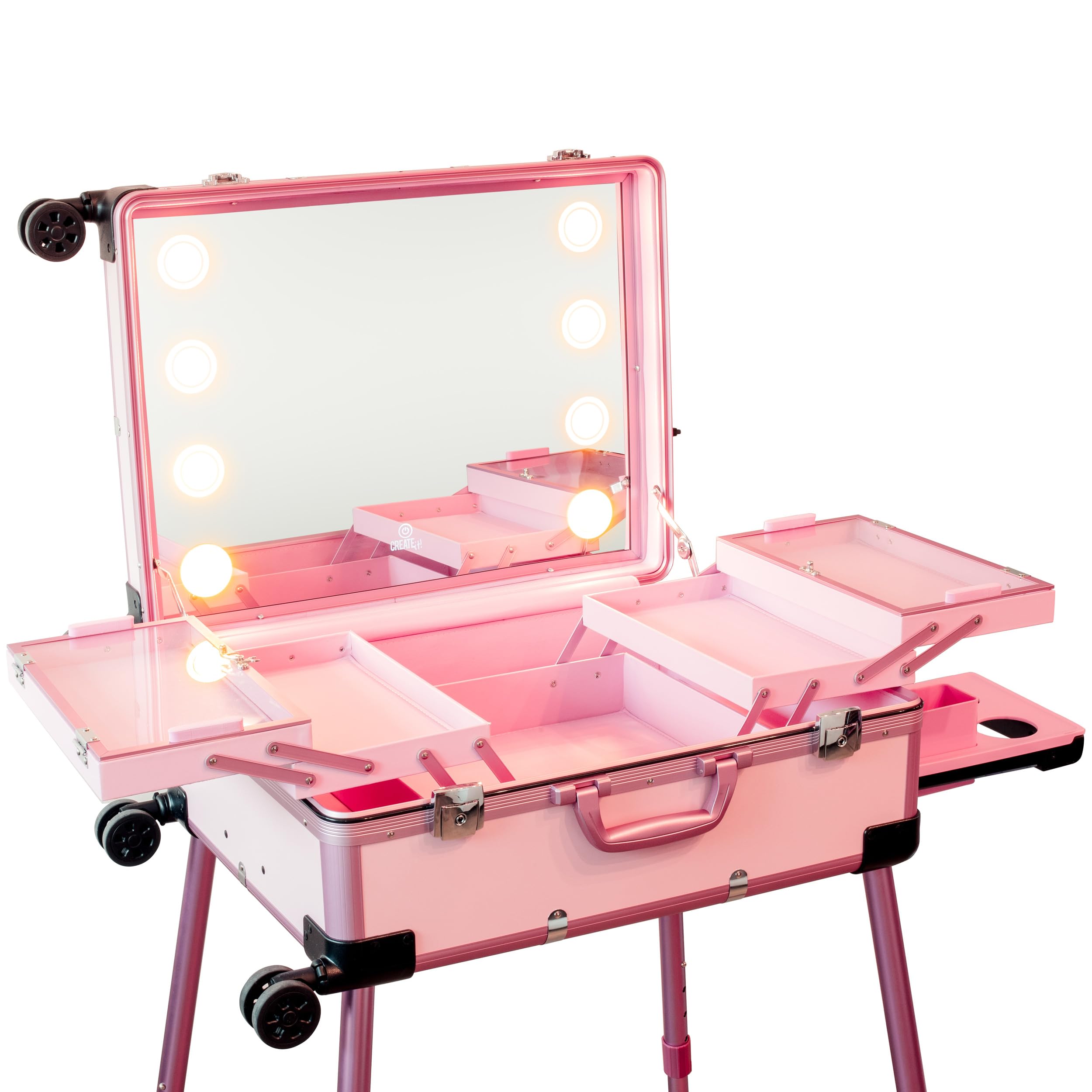 Create It! – 84536 - Makeup Artist Trolley, Rosa, Nowoczesny
