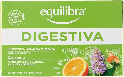 equilibra Food Supplements, 100% Functional Ingredients for Digestive Function, Fennel, Anise and Mint Based, Recyclable Materials, 15 Filters