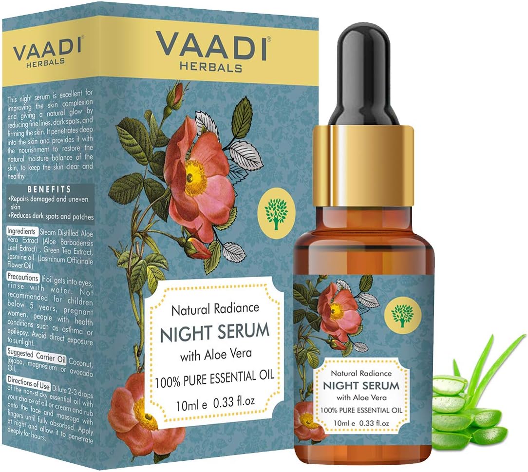 Organic Natural Radiance Night Serum with Aloe Vera