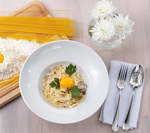 Miniatura 5 de 2 Pieces Happy 16th Birthday Engraved Stainless Spoon and Fork, Funny Long Handle Dinner Fork Coffee Spoop with Gift Box, Birthday Gifts for Son