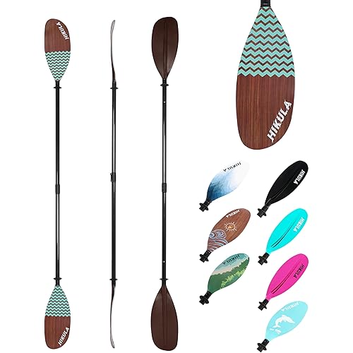 Adjustable Carbon Fiber Shaft Kayak Paddle, Kayaking Oars with Reinforced Nylon Blade for Adults, 4 Piece, 86in/220cm to 90in/230cm