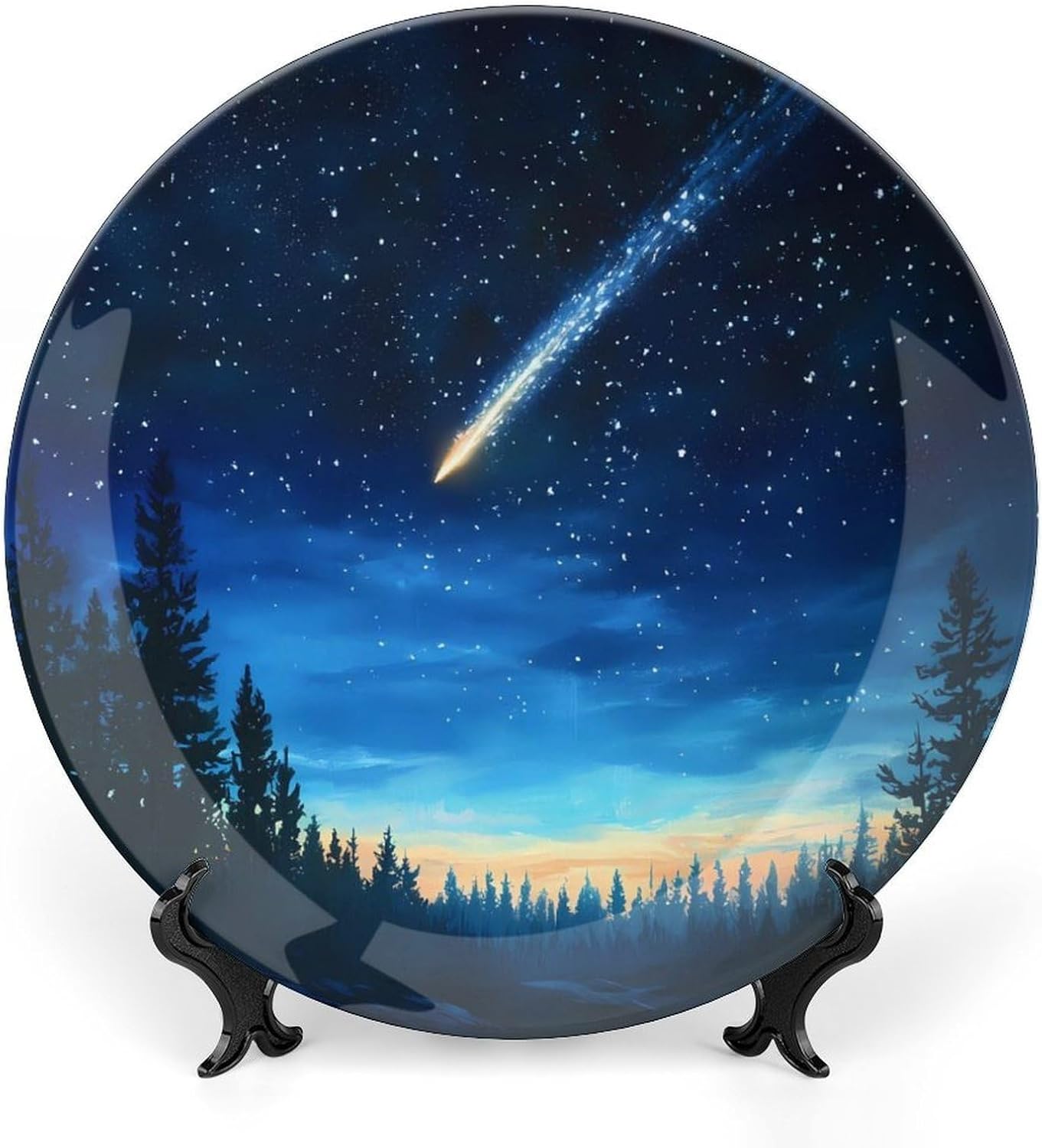Meteor Decorative Plate Tray Decor Trinket Dish Bone China Dinner Plates for Home Office Kitchen