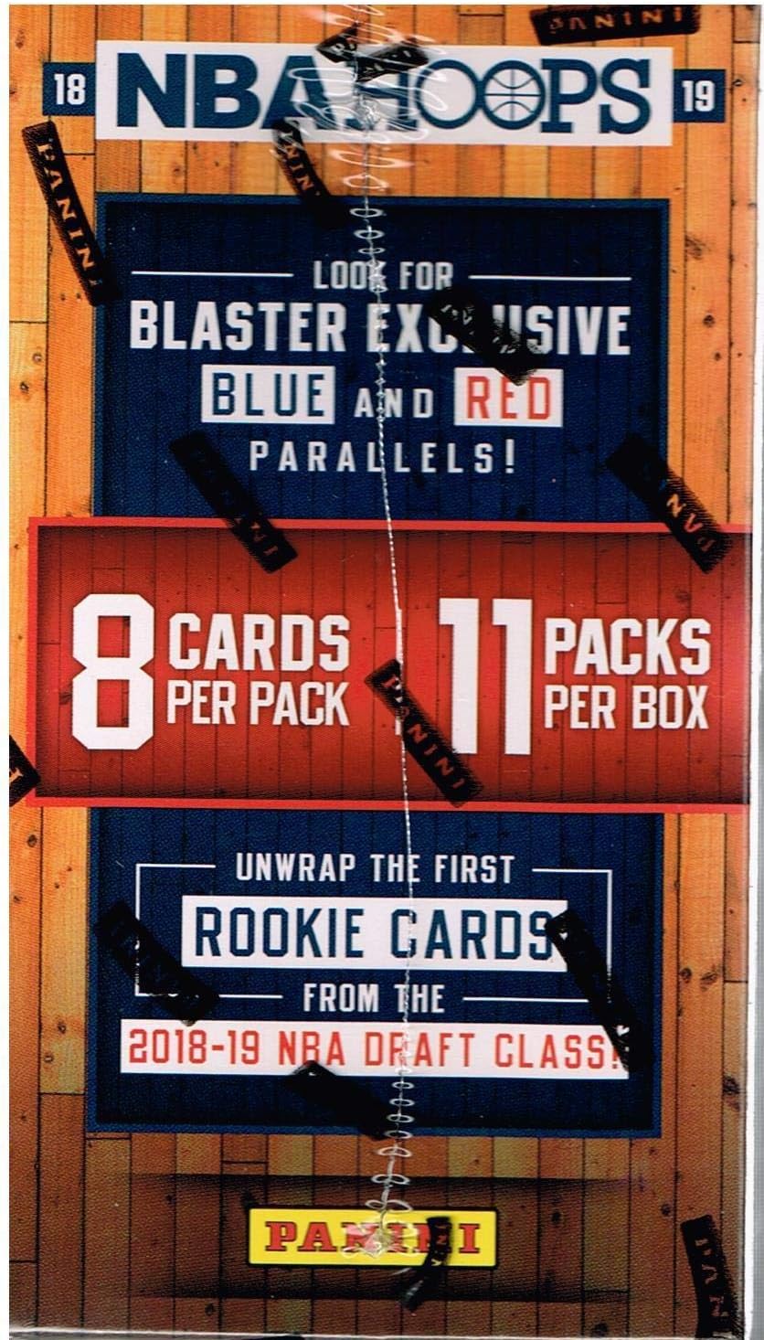 2018 2019 Hoops NBA Basketball Blaster Box of Packs with One GUARANTEED AUTOGRAPH or MEMORABILIA Card Per Box and Possible Rookies and Stars including Luka Doncic and Trae Young Plus